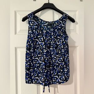 Banana Republic Blue and Black Abstract Tank Top